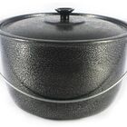 Caldeirão Alumínio Fundido Craqueado Alça Galvanizada Vermelh