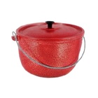 Caldeirão Alumínio Fundido Craqueado Alça Galvanizada Vermelh