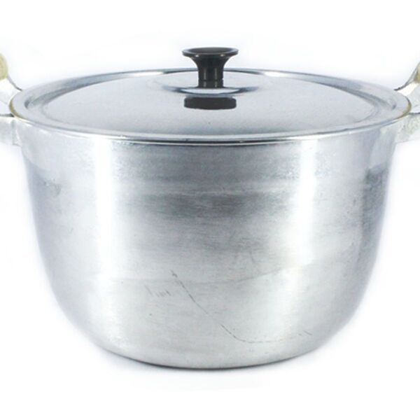 Caldeirão Alumínio Fundido Polido Alça De Madeira 18cm