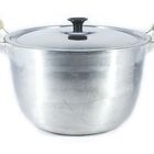 Caldeirão Alumínio Fundido Polido Alça De Madeira 32cm