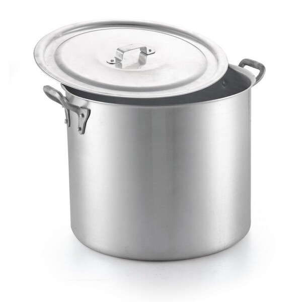 Caldeirão Alumínio Polido Com Aba Hotel Número 30 Prata