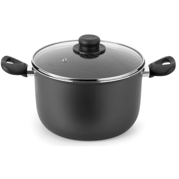 Caldeirão De Alumínio 26 Cm Antiaderente Preto Gourmet Multif
