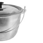 Caldeirão De Alumínio Polido Alça Galvanizada 20cm