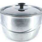 Caldeirão De Alumínio Polido Alça Galvanizada 22cm