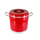 Caldeirão Hotel Com Alça Alumínio Vermelho 10 Litros