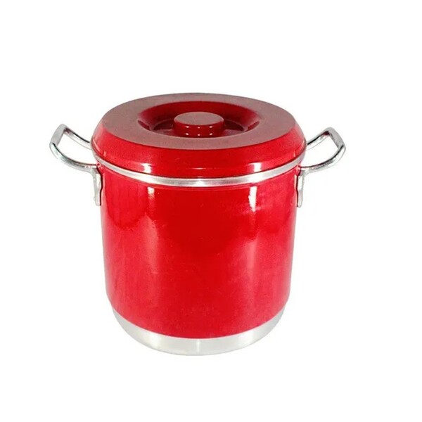 Caldeirão Hotel Com Alça Alumínio Vermelho 10 Litros