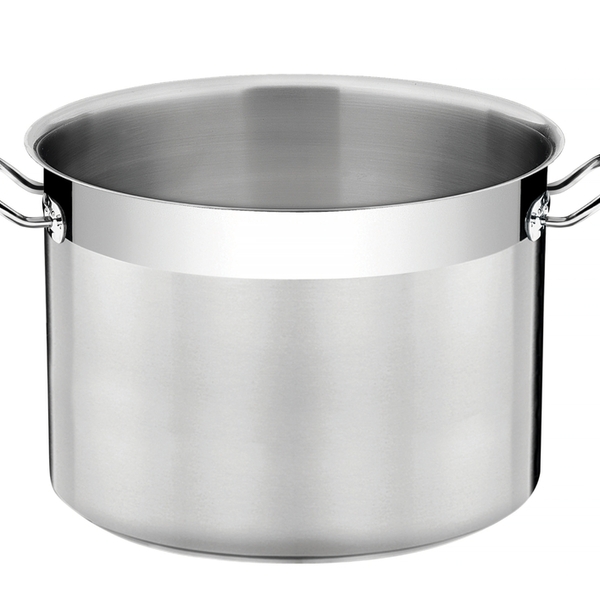 Caldeirao Professional Em Aco Inox Com Fundo Triplo Sem Tampa