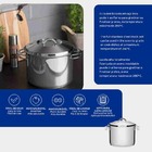 Caldeirao Solar Em Aco Inox Fundo Triplo Com Tampa E Alcas 20