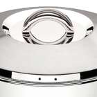 Caldeirao Solar Em Aco Inox Fundo Triplo Com Tampa E Alcas 24