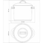 Caldeirao Solar Em Aco Inox Fundo Triplo Com Tampa E Alcas A