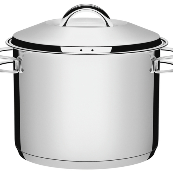 Caldeirao Solar Em Aco Inox Fundo Triplo Com Tampa E Alcas A