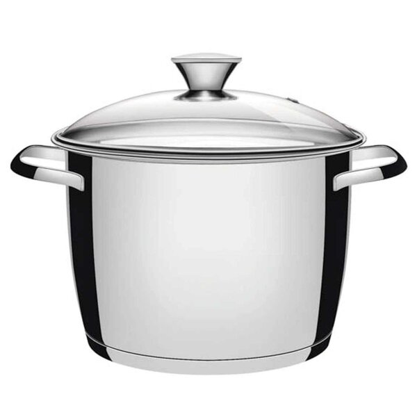 Caldeirão Tramontina Allegra Aço Inox Fundo Triplo Tampa Vidr