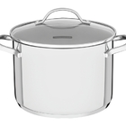 Caldeirao Una Em Aco Inox Com Fundo Triplo E Tampa De Vidro 2