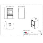 Calefator Aço Carbono de Dupla Combustão Montevideo 90x64x57cm Metávila