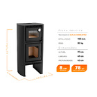 Calefator Ao Carbono de Dupla Combusto com Forno Lyon 122mx64x56cm Metvila