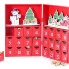 Calendário Advento Natal De Madeira 21x30cm