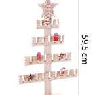 Calendário Árvore De Natal Pregador De Madeira 37x60cm