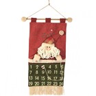 Calendário De Natal Decoração Papai Noel 55x30cm Tecido - Mag