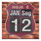 Calendário Decorativo De Parede Vintage Retrô Flip 40cm