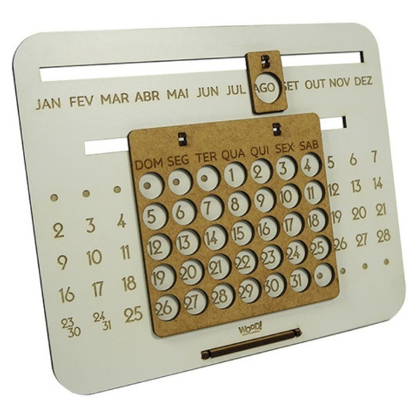 Calendario Mesa Decoracao Mdf Permanente