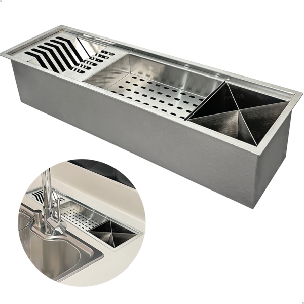 Calha Canal Organizador 60cm Escorredor De Louças Gourmet Emb