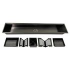 Calha Canal Organizador Escorredor Embutir Úmida 120cm Preta