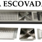 Calha Canal Organizador Escorredor Embutir Úmida Inox 120cm