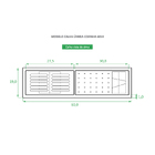 Calha Canal Organizador Úmida Para Cozinha Aço Inox Prata