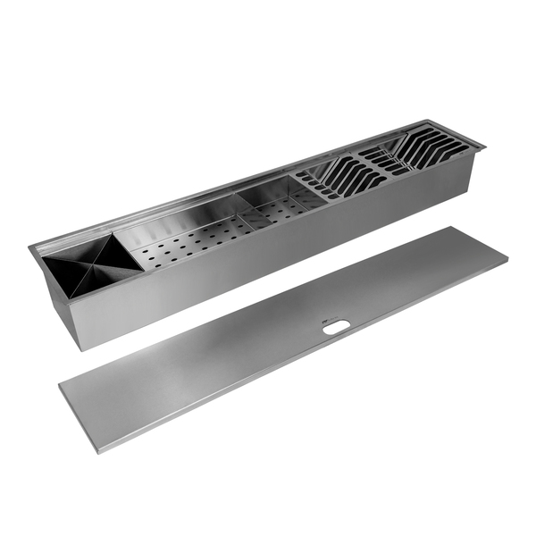 Calha Canal organizador Úmido de Cozinha com Tampa Inox 304 c