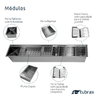 Calha Canal organizador Úmido de Cozinha com Tampa Inox 304 c