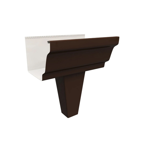 Calha Descida com Bocal Alumínio Marrom BellaCalha