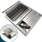 Calha Escorredor De Louças 50x40cm Canal Organizador Embutido