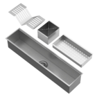 Calha Gourmet Canal Organizador Escorredor Inox 78cm Goldenx