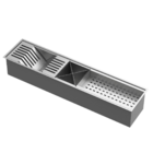 Calha Gourmet Canal Organizador Escorredor Inox 78cm Goldenx