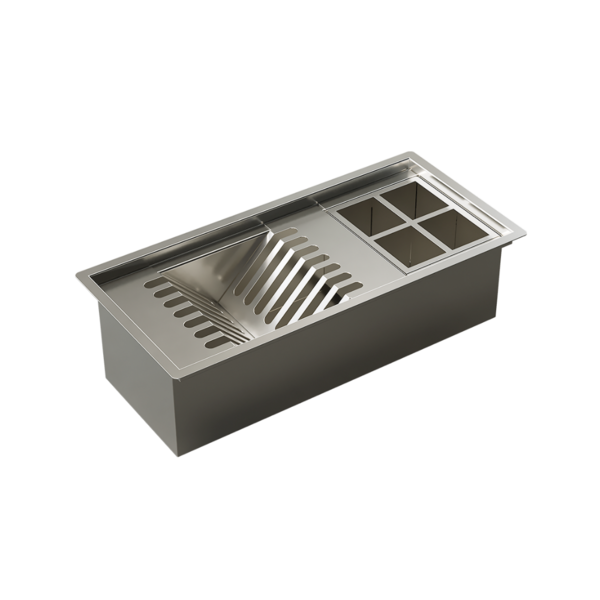 Calha Inox 48cm Para Pratos Talheres - LudRio