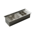 Calha Inox 55cm Para Pratos Talheres Esponja - LudRio