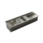 Calha Inox 69cm Para Pratos Talheres Copos Esponja - LudRio