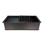 Calha Inox Canal Equipado Preto Completa Com 3 Módulos