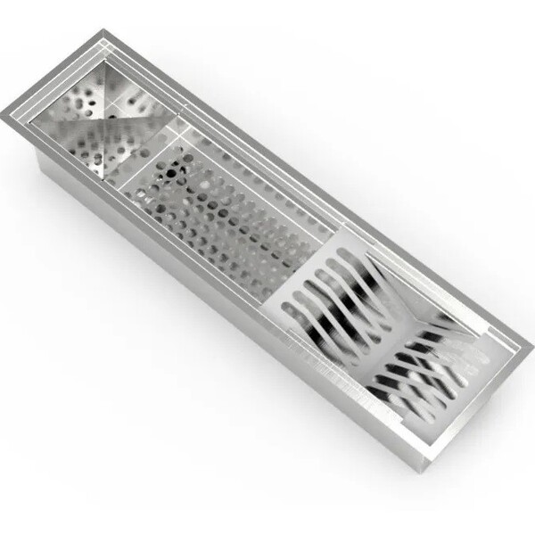 Calha Organizadora Top Embutida De Inox C/ Válvula