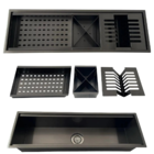 Calha Preta De Cozinha Organizador Úmida 60cm Escorredor Pia