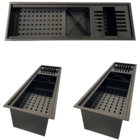 Calha Preta De Cozinha Organizador Úmida 60cm Escorredor Pia