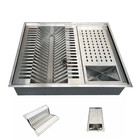 Calha Quadrada Canal Organizador Embutir Úmida Inox 50x40cm