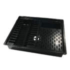 Calha Retangular Úmida Organizadora Escorredor Embutir Preta