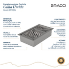 Calha Úmida Aço Escovado