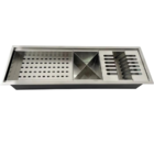 Calha Úmida Escorredor Louça Para Pia 60cm Com Ácessoórios