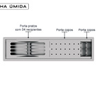 Calha Umida Kitchen Slim 3m 600 2020 Com Acessorios