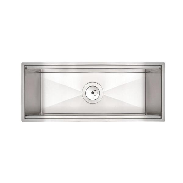 Calha Úmida Para Sobrepor  Aço Inox Com Acabamento Scotch Bri