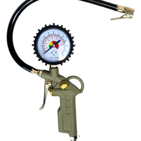 Calibrador E Inflador Pneumático Manômetro 220 Psi 1/4npt