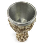 Cálice Taça Crânios Caveira Skull Aço Inox Resina Relevo Deco