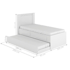 Cama 2 Gavetas E Auxiliar Branca